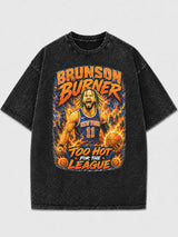 Brunson Burner oversized graphic tee featuring a basketball design