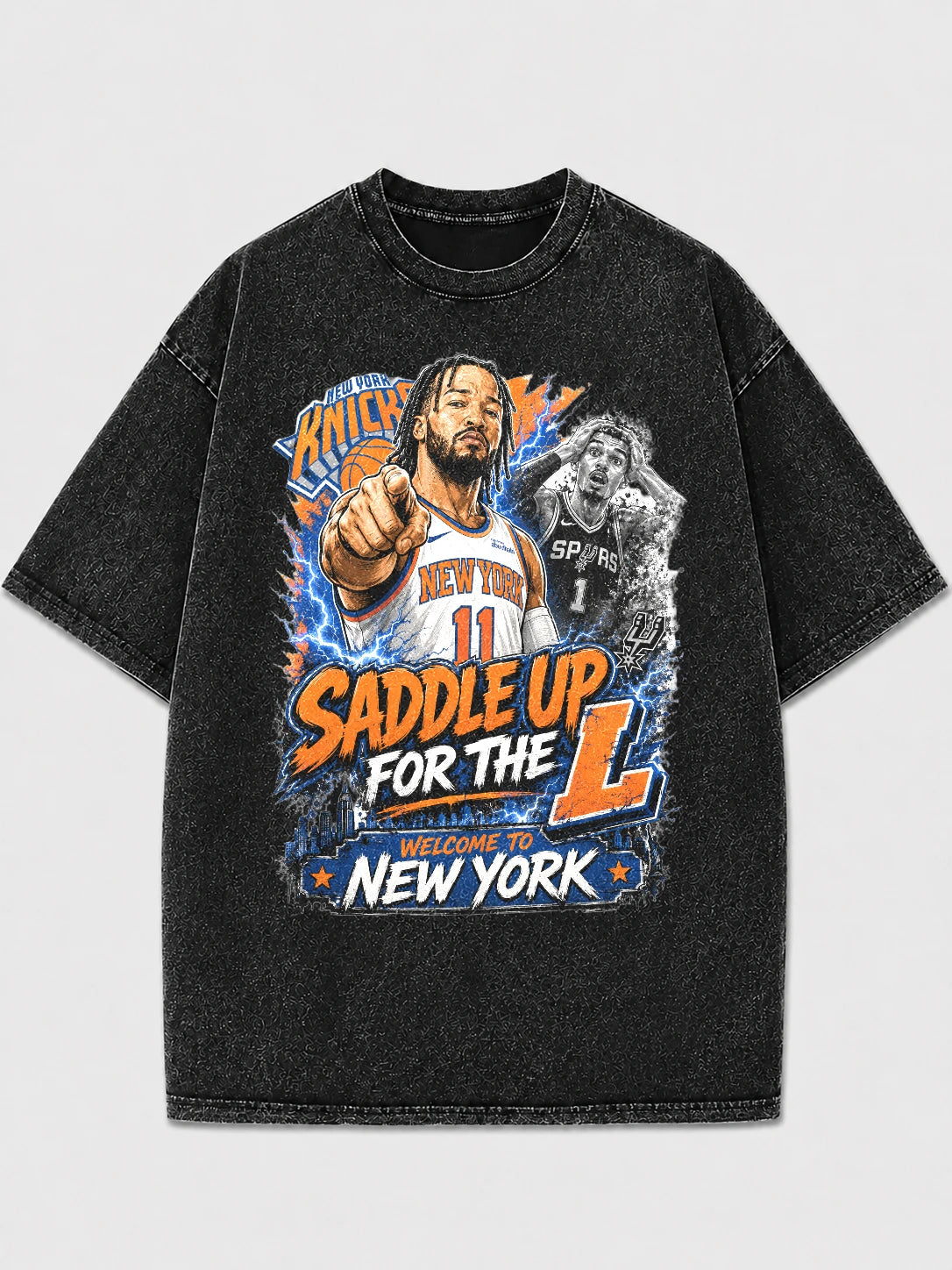 Vintage graphic tee featuring basketball design and relaxed fit