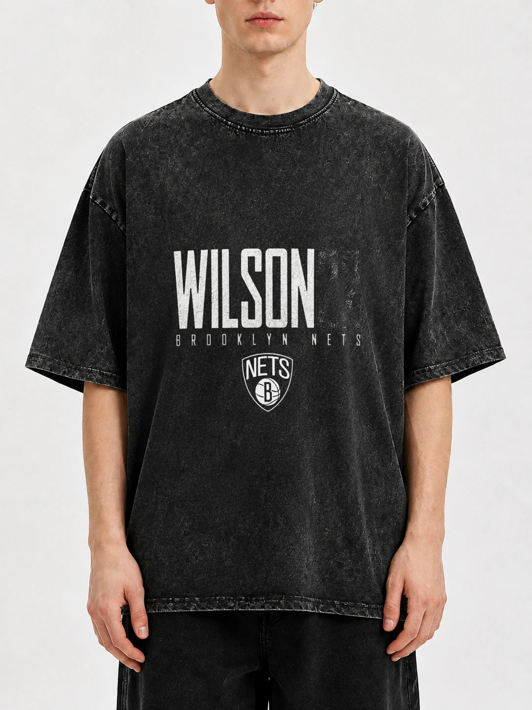 Brooklyn Nets Wilson oversized t-shirt with vintage wash and bold graphics