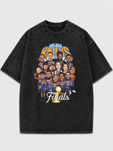 Vintage Knicks Finals Graphic Tee with player graphics