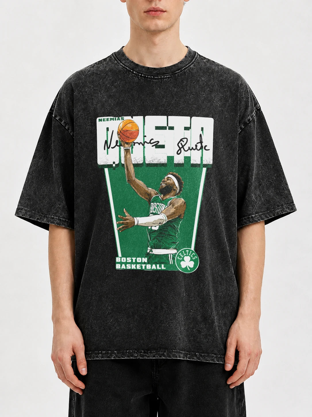Vintage Boston Basketball T-Shirt with graphic design