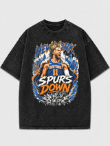 Vintage New York graphic tee with distressed finish and bold print