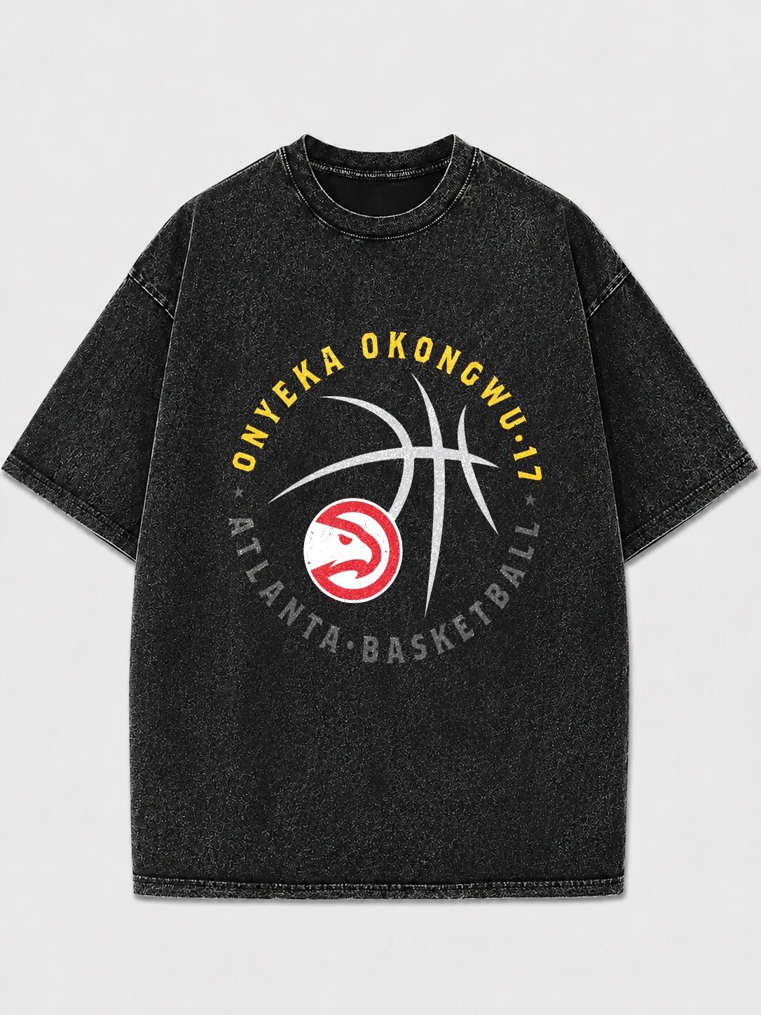Atlanta Basketball vintage graphic tee in distressed black
