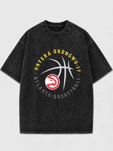 Atlanta Basketball vintage graphic tee in distressed black