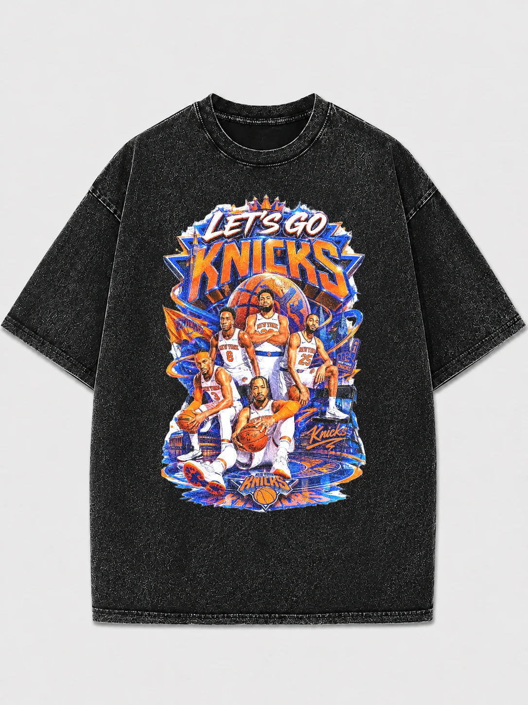 Vintage Knicks graphic tee with colorful team design