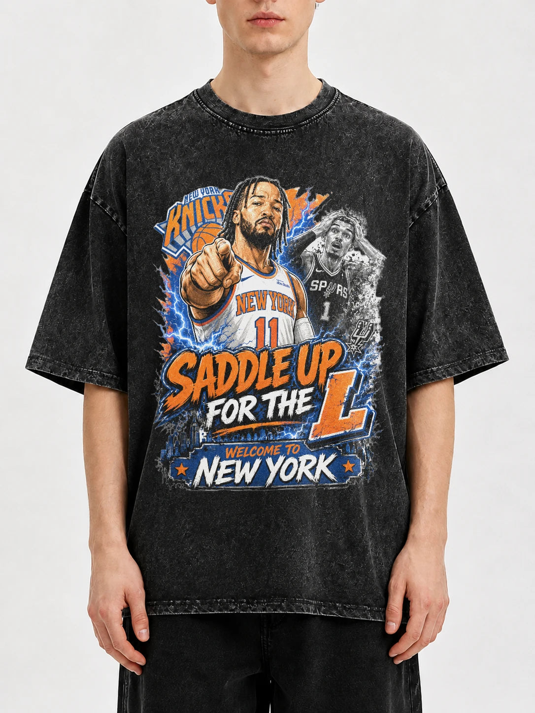 Vintage graphic tee featuring basketball design and relaxed fit