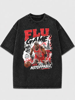 Flu Game Graphic Oversized T-Shirt