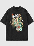 Men's vintage Celtics graphic oversized t-shirt in black