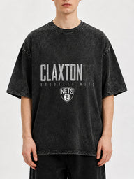 Brooklyn Nets Claxton Graphic Tee in black with graphic design