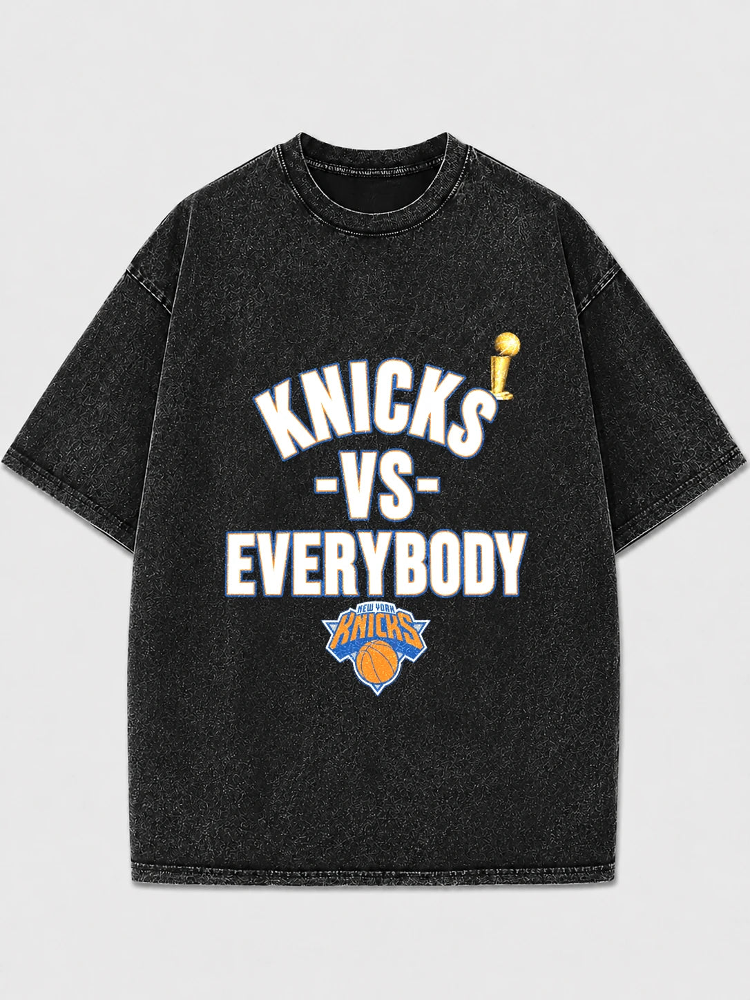 Vintage Knicks vs Everybody t-shirt with distressed look