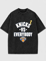 Vintage Knicks vs Everybody t-shirt with distressed look
