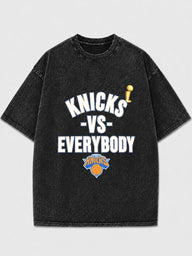Vintage Knicks vs Everybody t-shirt with distressed look
