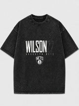 Brooklyn Nets Wilson oversized t-shirt with vintage wash and bold graphics