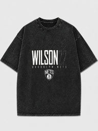 Brooklyn Nets Wilson oversized t-shirt with vintage wash and bold graphics