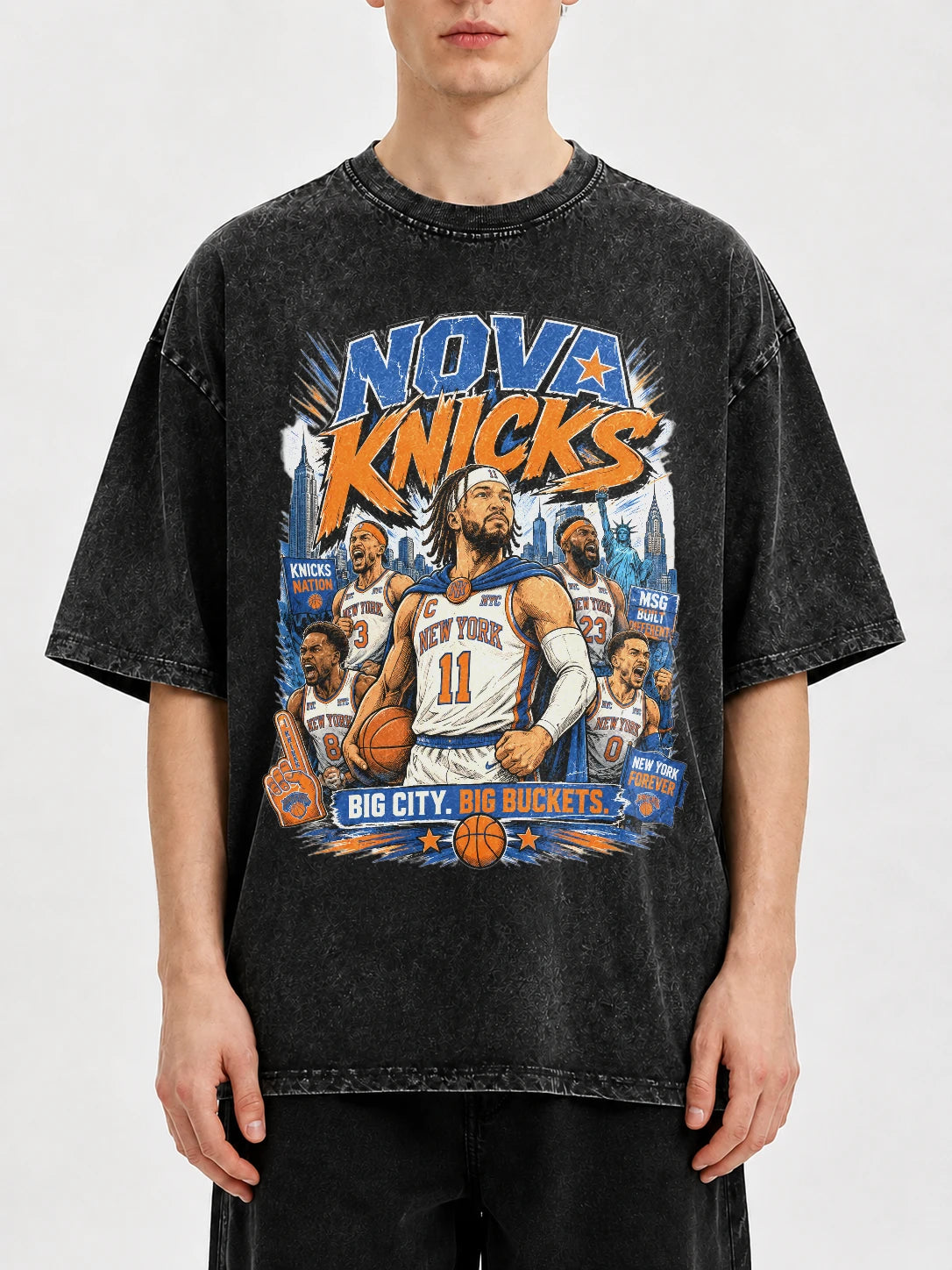 Nova Knicks oversized graphic t-shirt with vintage design