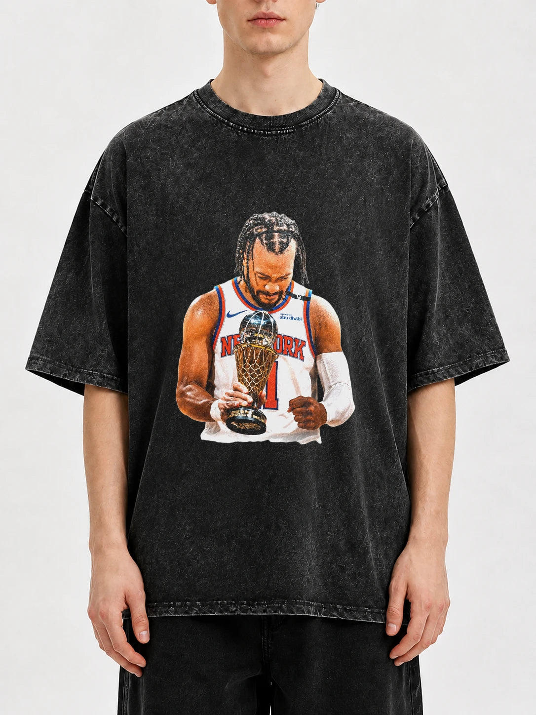 Vintage graphic basketball tee with a bold print