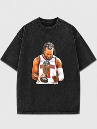 Vintage graphic basketball tee with a bold print