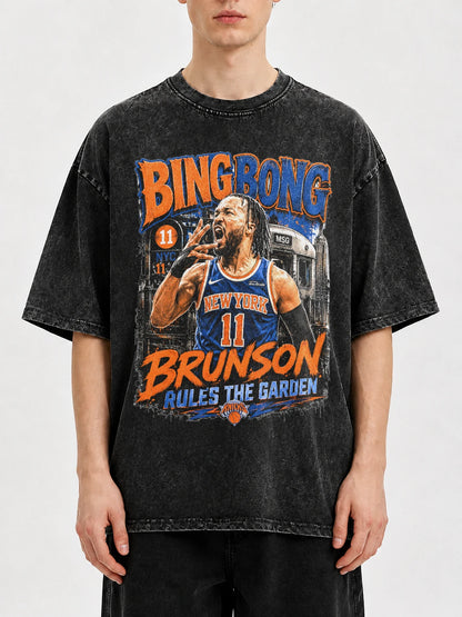 Brunson graphic tee in vintage black with bold print