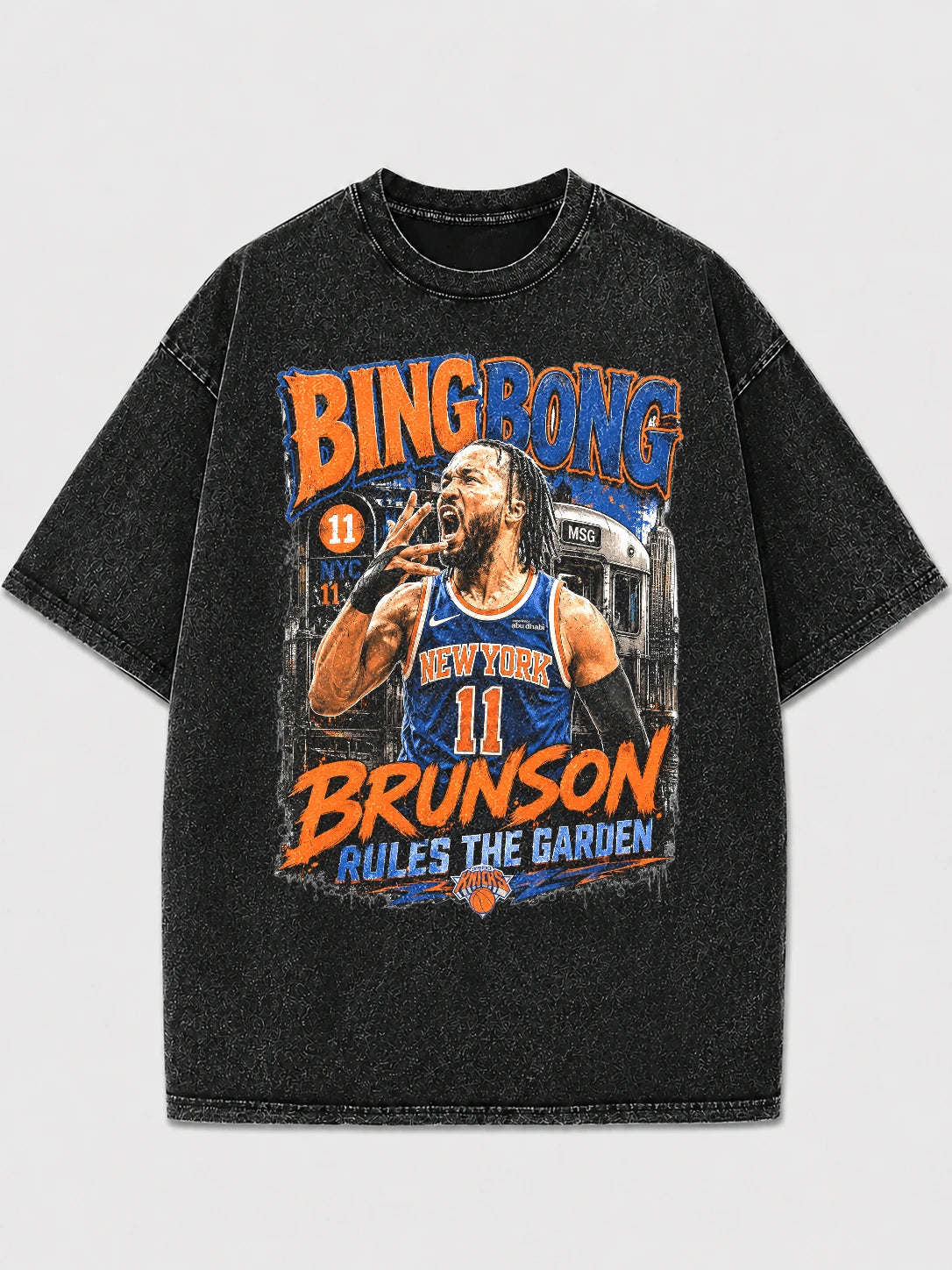 Brunson graphic tee in vintage black with bold print