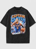 Captain Clutch Graphic Tee with vintage basketball print