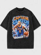 Captain Clutch Graphic Tee with vintage basketball print