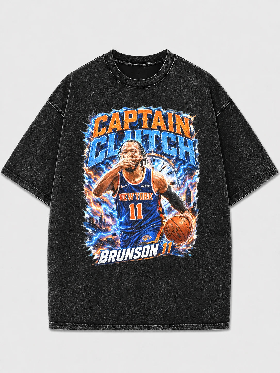 Captain Clutch Graphic Tee with vintage basketball print