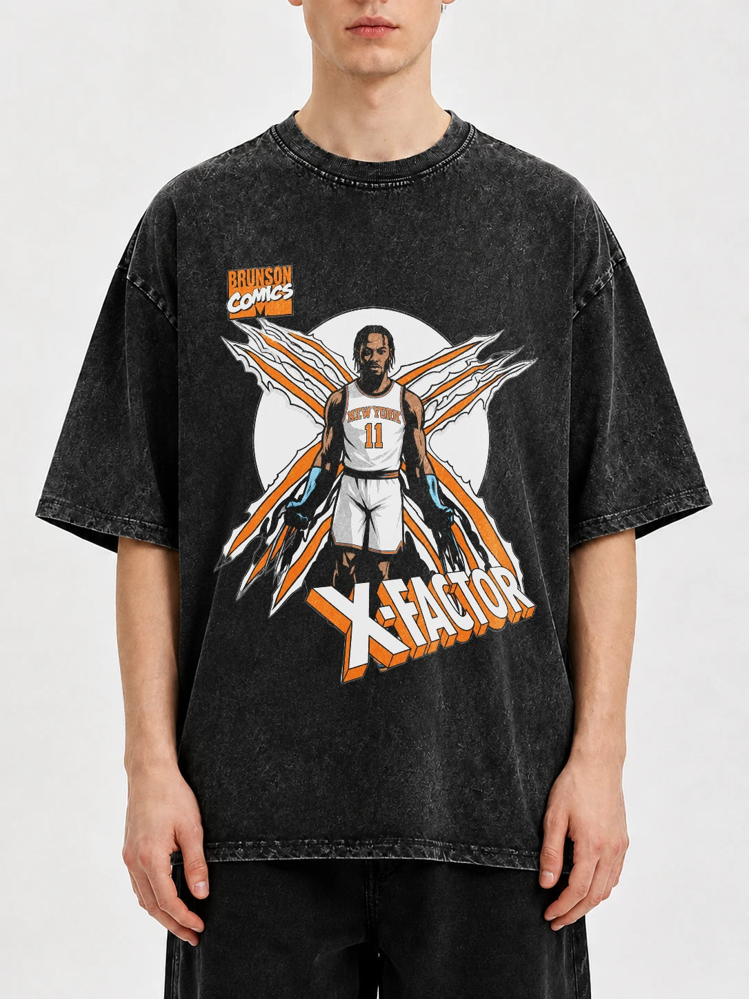 X-Factor Graphic Tee with oversized fit and bold print
