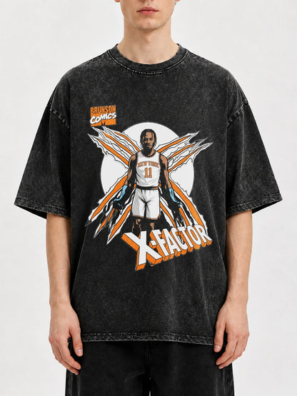 X-Factor Graphic Tee with oversized fit and bold print