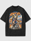 Vintage New York Knicks graphic tee with distressed finish