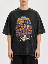 Vintage Knicks Finals Graphic Tee with player graphics