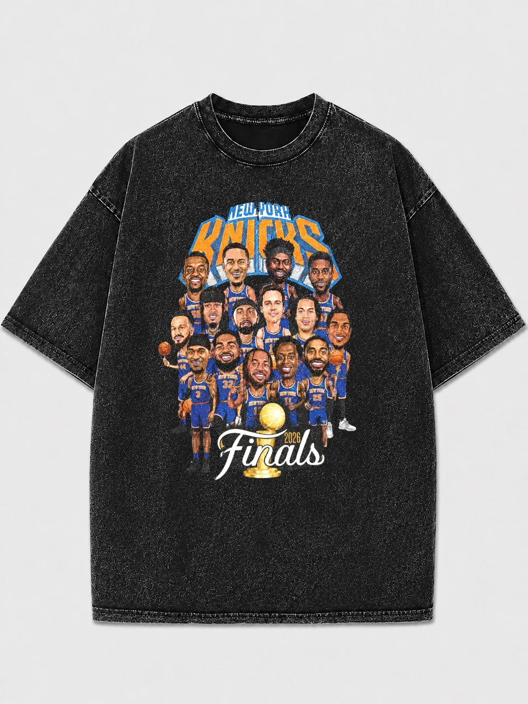 Vintage Knicks Finals Graphic Tee with player graphics