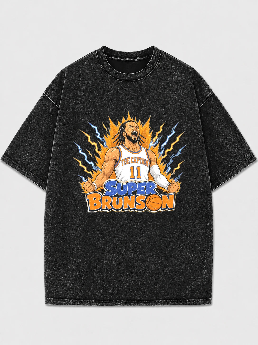 Super Brunson graphic oversized tee with vibrant design