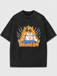 Super Brunson graphic oversized tee with vibrant design