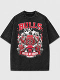 Vintage oversized tee featuring Chicago Bulls graphic design.