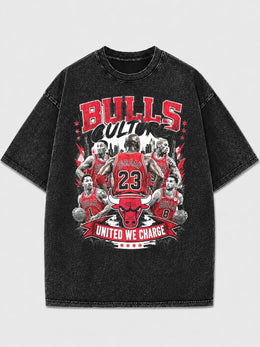 Vintage Bulls Graphic Oversized Tee