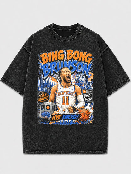 Bing Bong Brunson oversized graphic tee in black with vibrant design