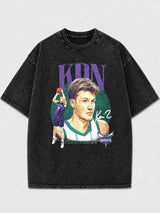 Oversized vintage NBA graphic t-shirt featuring bold artwork.