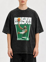 Vintage Boston Basketball T-Shirt with graphic design