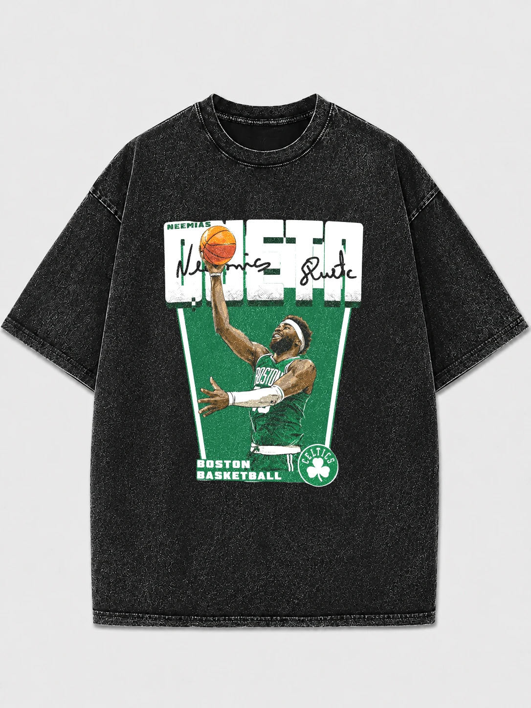 Vintage Boston Basketball T-Shirt with graphic design
