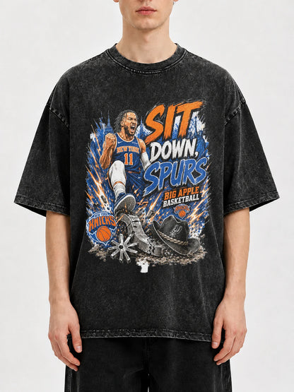 Vintage graphic basketball tee with bold print and relaxed fit