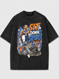 Vintage graphic basketball tee with bold print and relaxed fit
