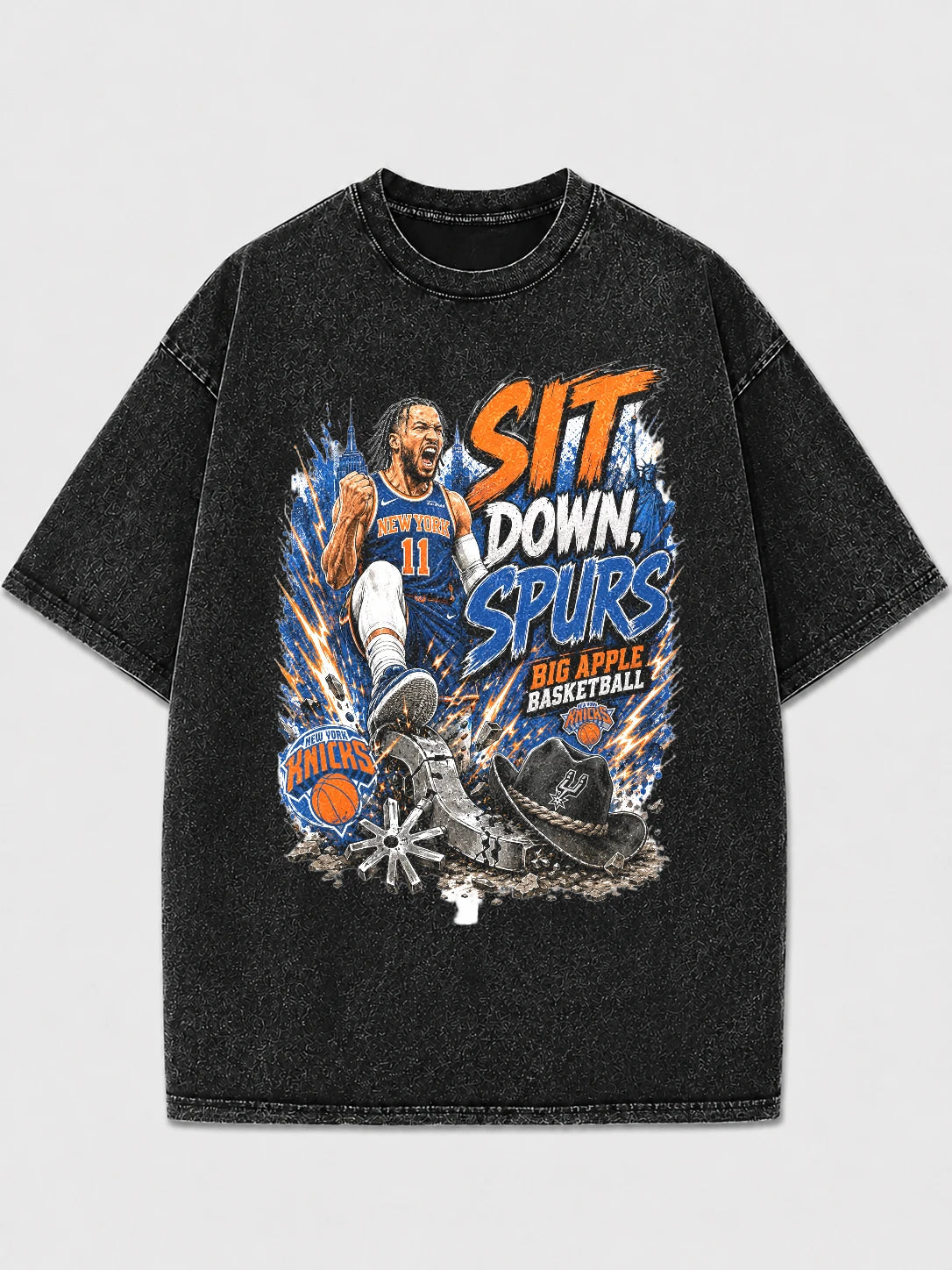 Vintage graphic basketball tee with bold print and relaxed fit