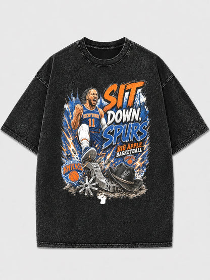 Vintage graphic basketball tee with bold print and relaxed fit