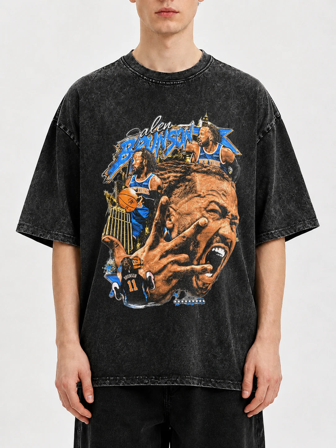 Vintage graphic tee with bold design featuring a dynamic print