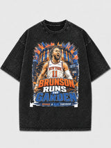 Brunson Runs the Garden oversized graphic tee in black