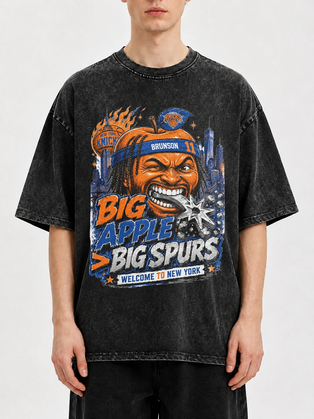 Vintage Big Apple graphic tee with bold design and relaxed fit