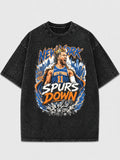 Vintage New York graphic tee with distressed finish and bold print