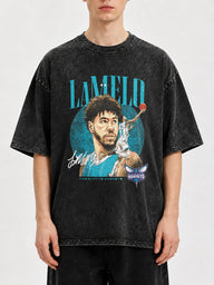 Vintage LaMelo Ball graphic tee in black with signature
