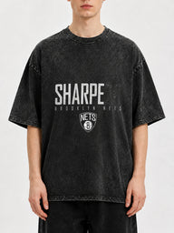 Brooklyn Nets oversized graphic t-shirt in black