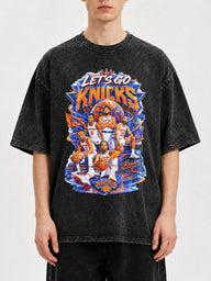 Vintage Knicks graphic tee with colorful team design